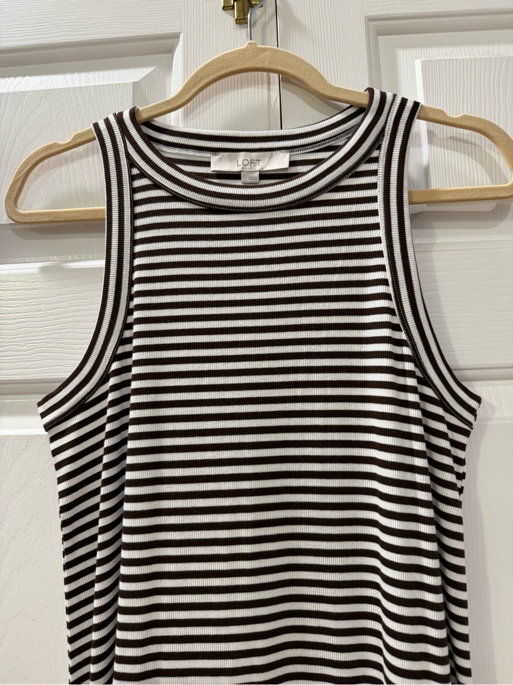 LOFT NWT Striped Midi Dress Size Large